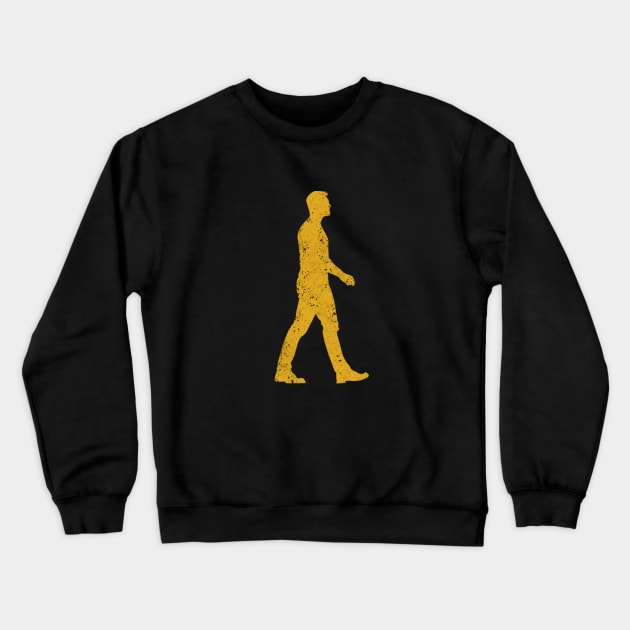 reacher walking drawing Crewneck Sweatshirt by rahalarts